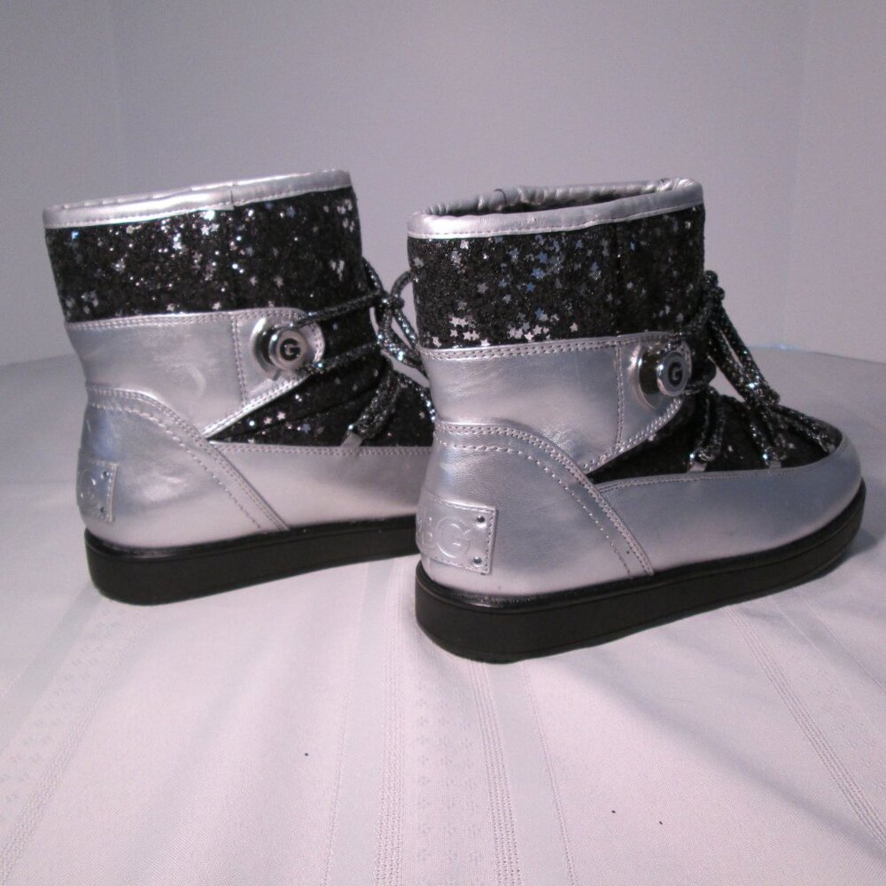 GBG by Guess Sparkle Aylan Boots Silver/Black Sz 5.5 - Picture 7 of 10